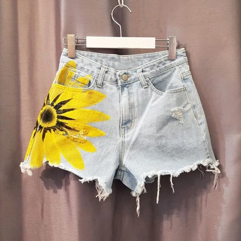 MAPUSITOM джинсовые шорты с высокой талией женские 2019 летние винтажные широкие брюки