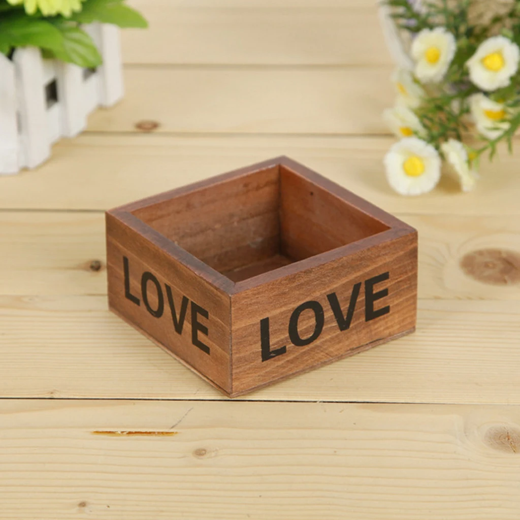 Новая декоративная ваза для цветов прямоугольная коробка деревянный цветочный