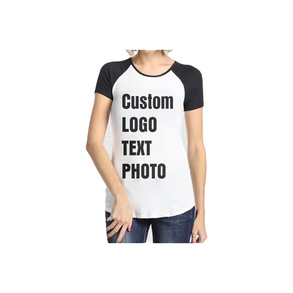 Индивидуальная женская футболка с принтом логотипа/текста/фотографии Женские