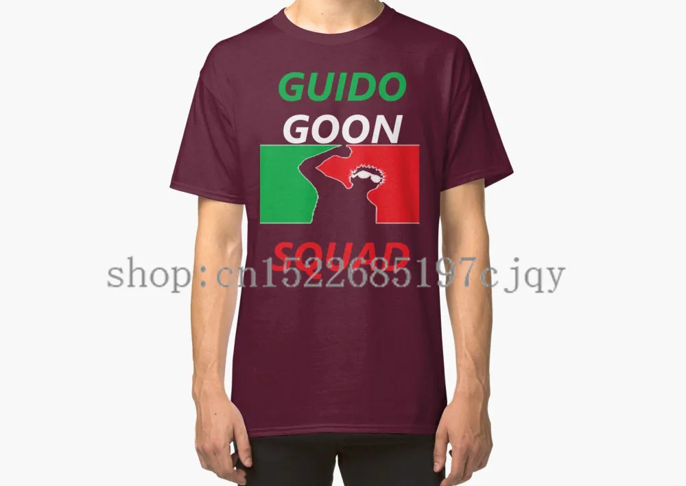2018 Новый GUIDO GOON SQUAD безопасности Squad логотип Для мужчин с коротким рукавом