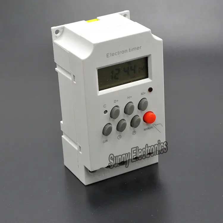 AC 220V 25A микрокомпьютер электронный программируемый цифровой таймер на Din рейку |