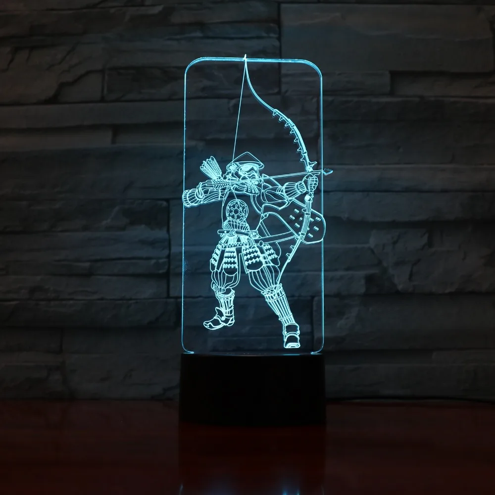 3D лампа Bowmasters удивительная Оптическая иллюзия акриловая панель USB кабель 7 цветов