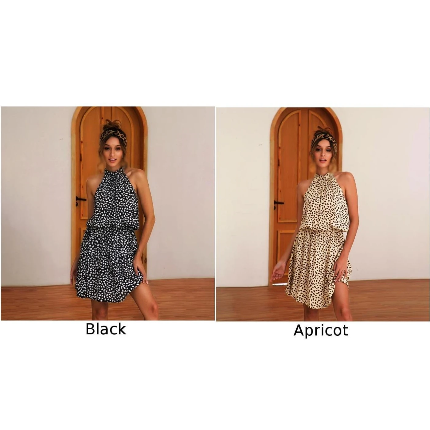 Женское пляжное платье с бретелькой на шее повседневное праздничное мини