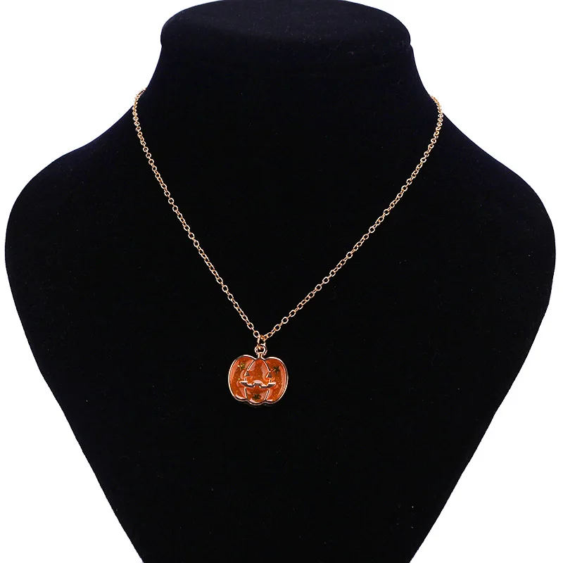 4 цвета ожерелье с тыквой для женщин Золотая цепочка винтажные ожерелья и