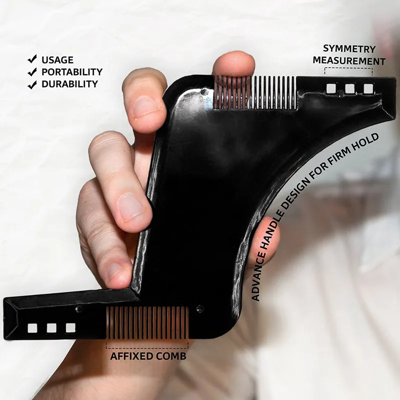 Beard Shaping Template Comb Metal High Quality Comfortable For Men | Combs