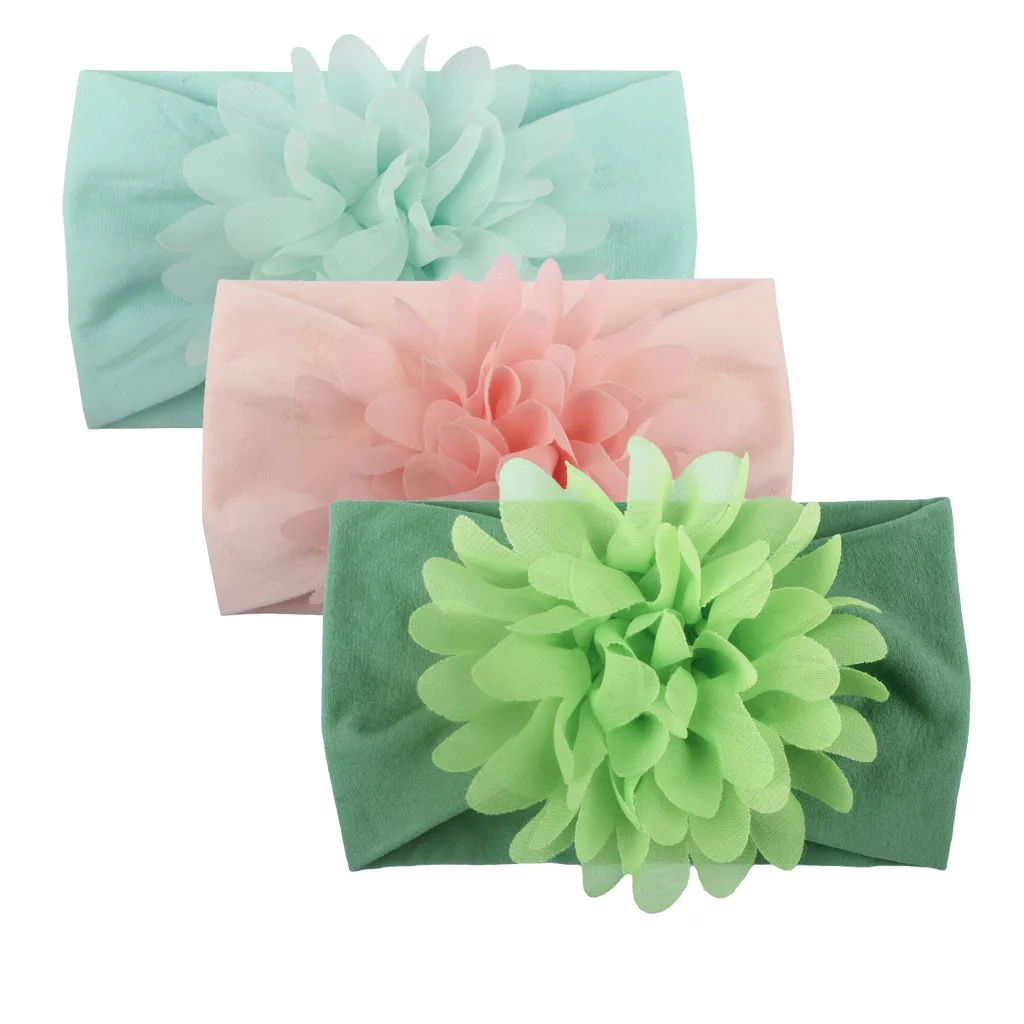 

TELOTUNY 3PC Girls Baby Princess flower Floral elasticity Headband kids combination Hair Band Accessories Headwear turban Z0522