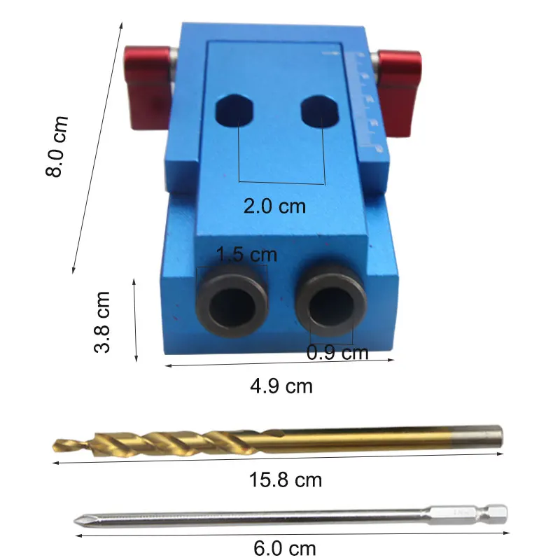 XK-1 Pocket Hole Drilling Jig Kit DIY Woodworking Oblique Drill Tool Joinery Dowel Jigs 3 in 1 Locator | Инструменты