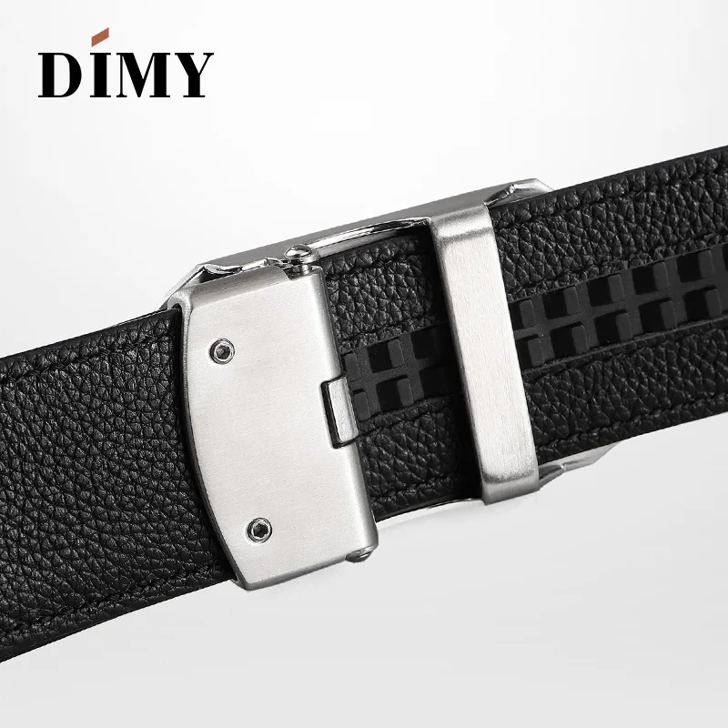 Мужские ремни с автоматической пряжкой DIMY Metal Z винтажные из натуральной кожи