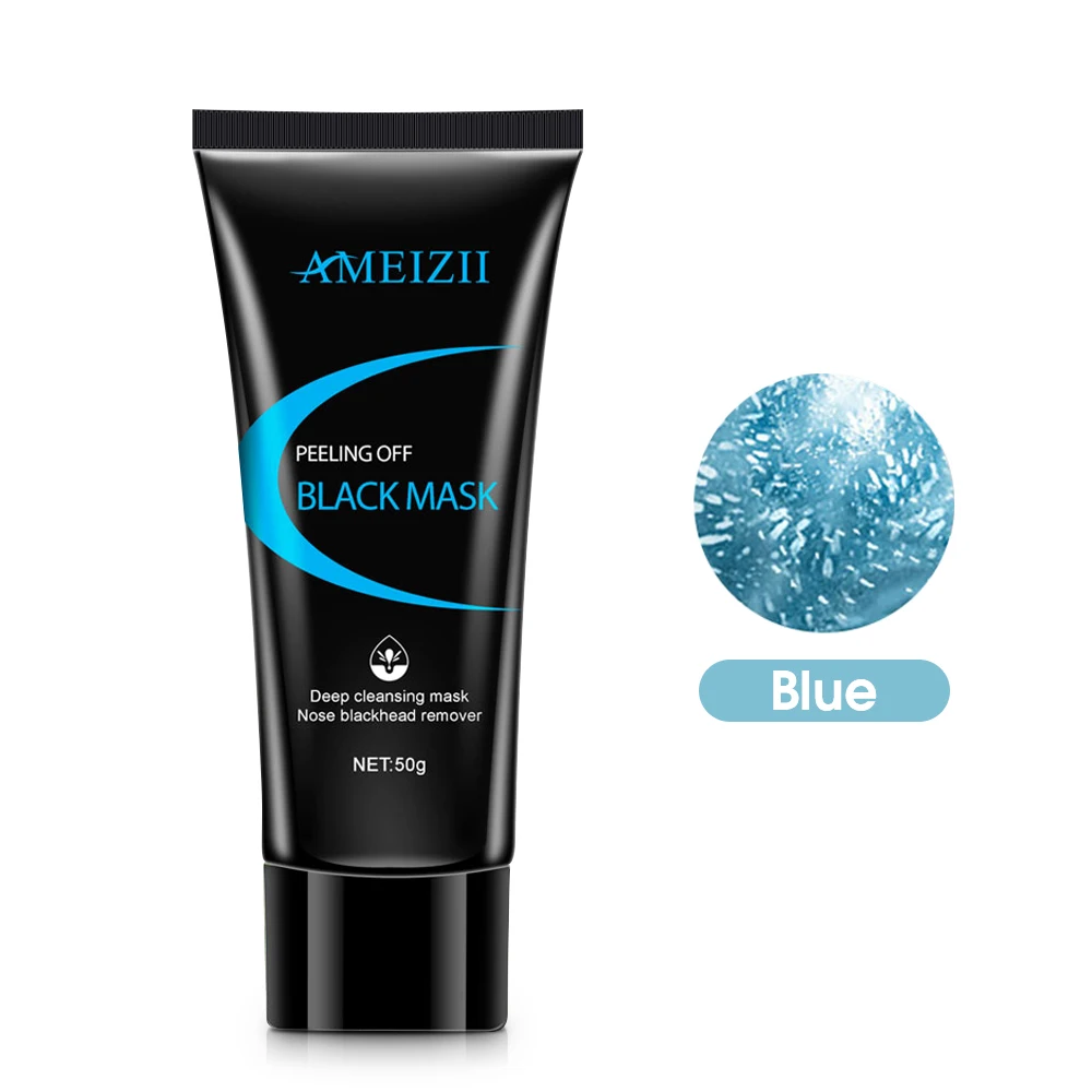 Blue AMEIZII, маска для удаления черных точек, глубокое очищение, увлажняющая маска из бамбукового угля для лица, носа, лечения кожи, маска для черных точек - Цвет: Blue