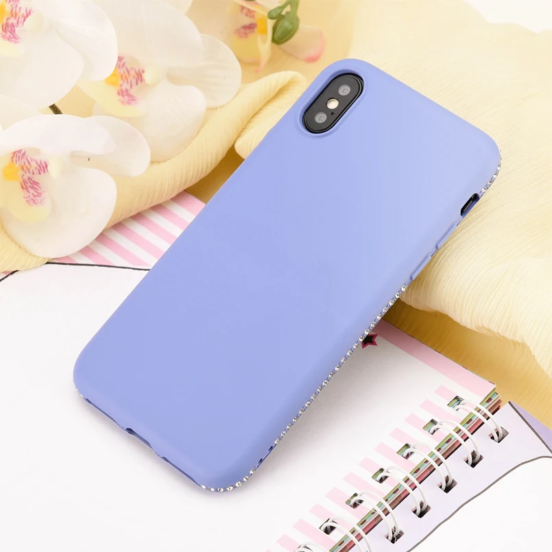 Чехол сверкающий с блестками чехол для iPhone 6 S 7 8 Plus Мягкий ТПУ силиконовый простой