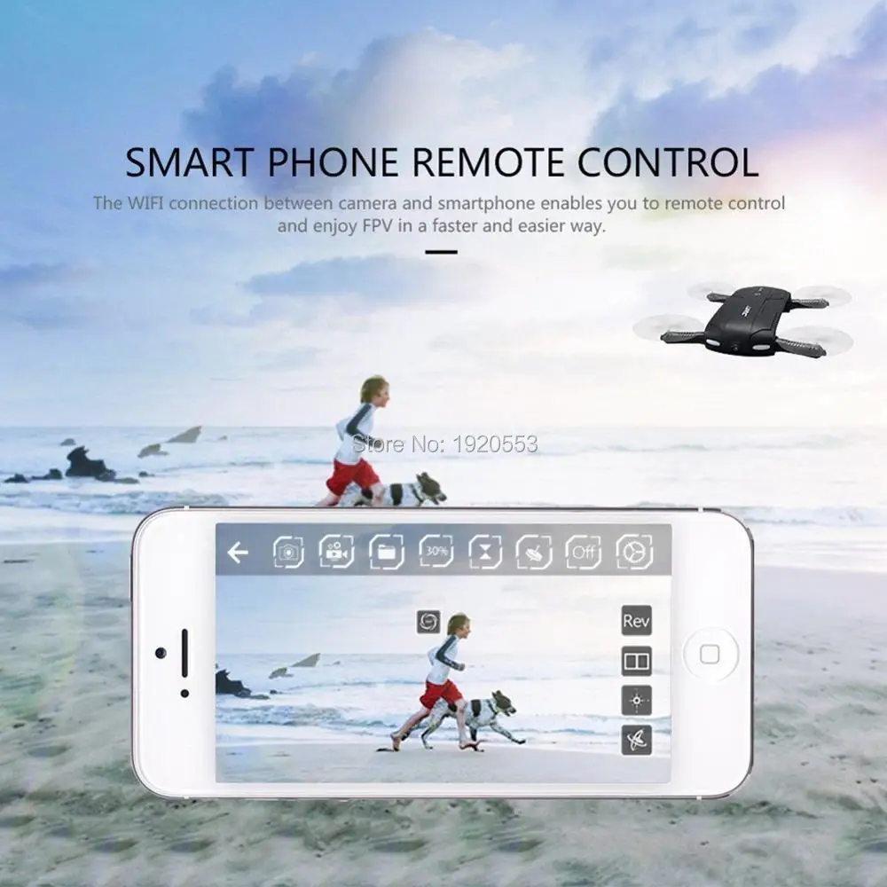 Карманный селфи Дрон JJRC H37 Elife складной портативный Wifi FPV с камерой 0.3MP управление