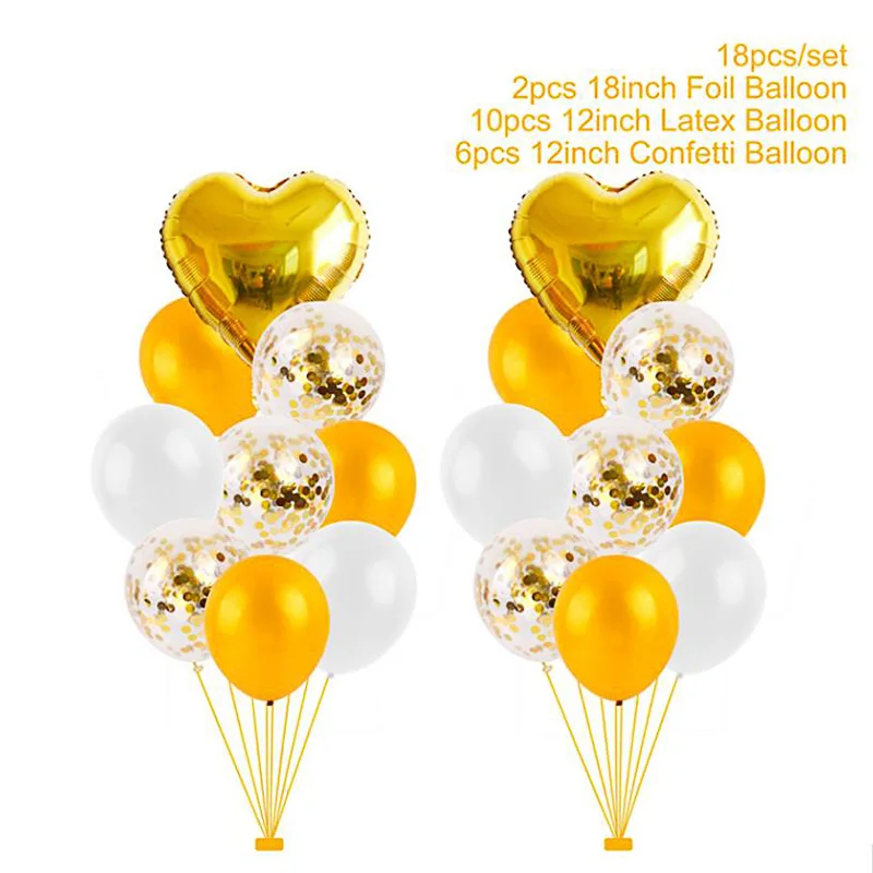 Oro Rosa corazn фольга globos Feliz cumplea OS decoracin de la Boda Helio Aire bebeiducha confeti Globo|Воздушные шары и