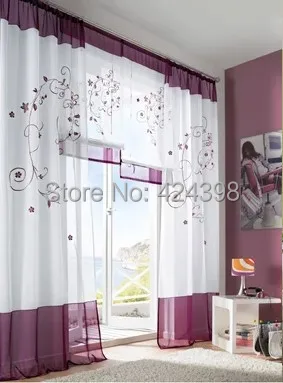 Оконные Занавески и тюли с вышивкой в рустикальном стиле бесплатная доставка