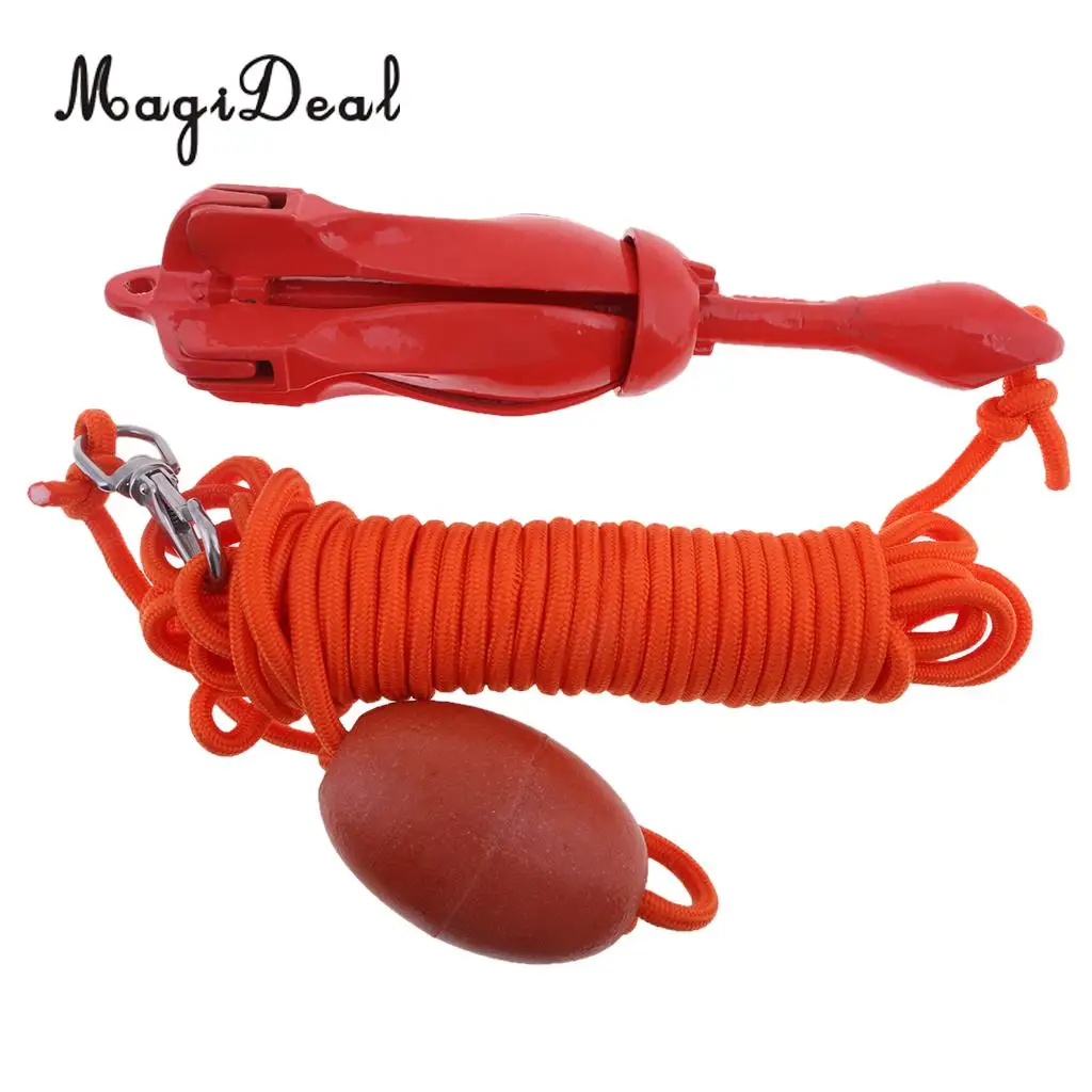 MagiDeal нержавеющая сталь 1,5 кг/3.3lbs складной Якорный буй комплект для маленькой лодки плавучий Рыбалка каноэ каяк лодка яхта