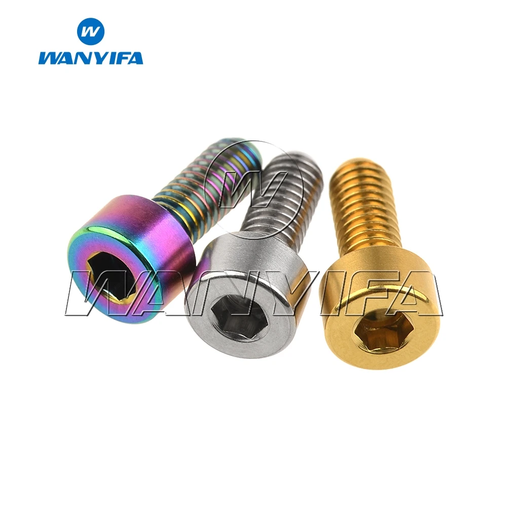 Титановый Wanyifa M4 x 10 12 15 мм Din912 шестигранный ключ винты для велосипеда Титановые