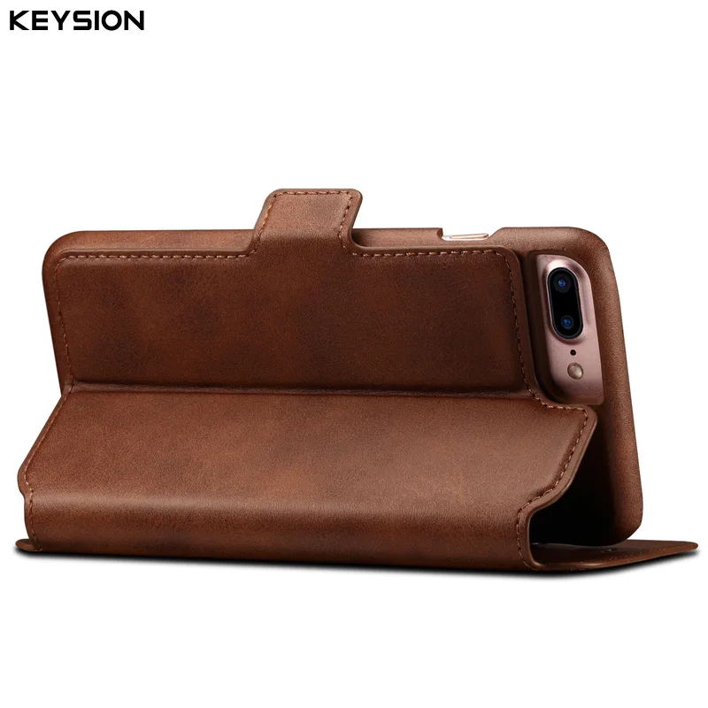 KEYSION роскошный флип-кейс для iPhone 8, 8 Plus съемный кошелек чехол Магнитный 2 в 1 PU кожаные с отделениями для карт чехол для iPhone7 7 Plus