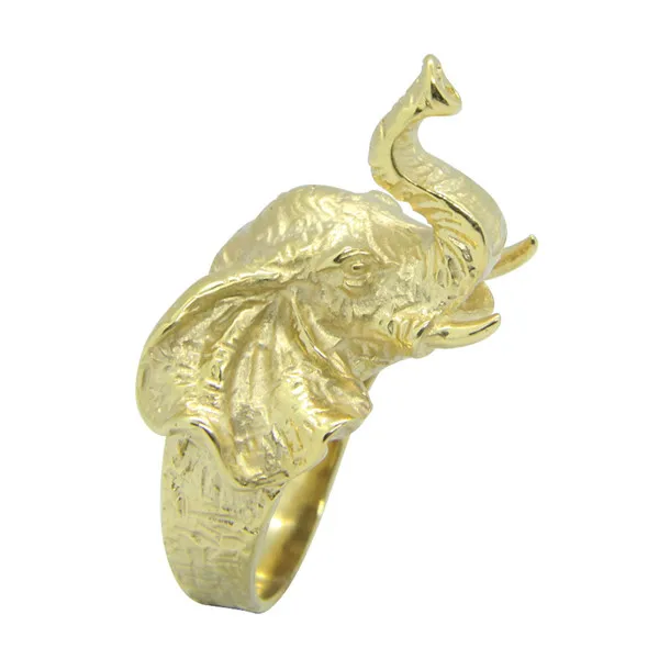 Dumbo Ring 316L Stainless Steel Women Mens Fashion Gold Cool Elephant | Украшения и аксессуары