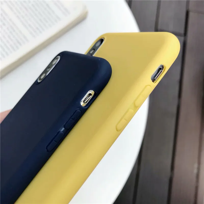 DISCASE Телефон чехол для iPhone 7 6 6s 8 X Plus XR XS максимальный простой сплошной цвет