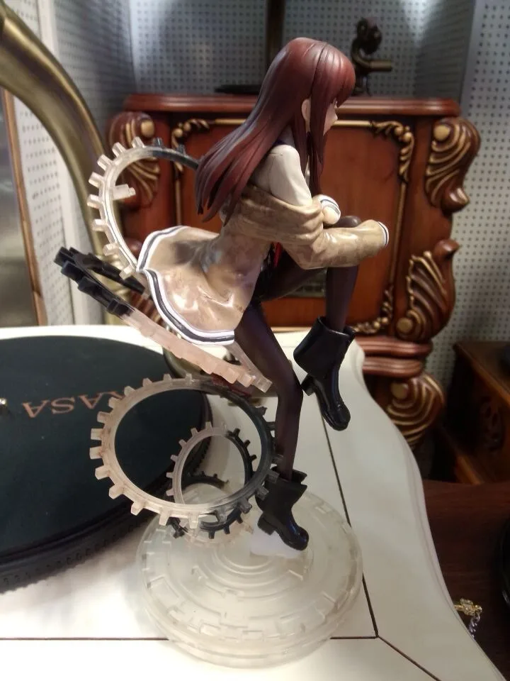 Huong Аниме Фигурка 21 см Steins Gate Makise Kurisu 1/8 весы ПВХ фигурка Коллекционная модель