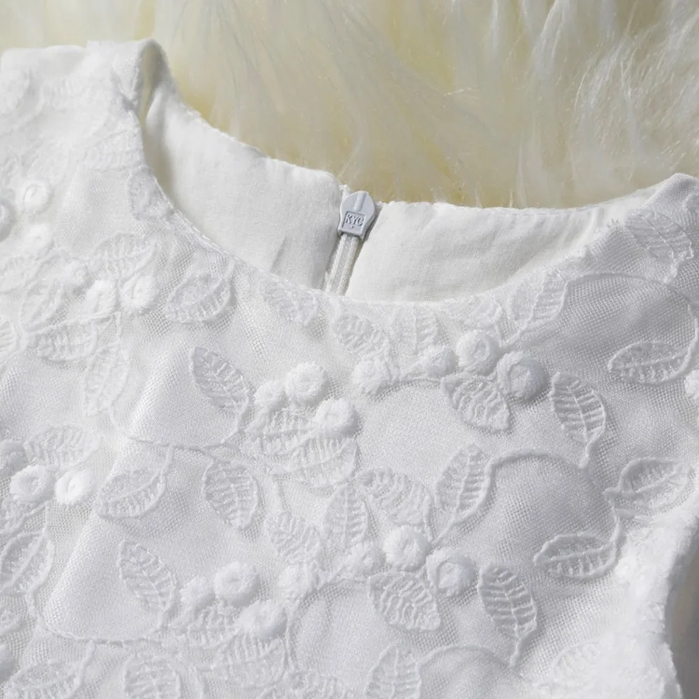2019 Летний стиль zomer майка для девочки вечерние платье Roupa Menina Кружевное