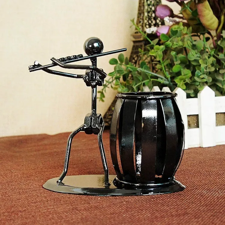 Популярная креативная металлическая ручка держатель Ваза Карандаш горшок