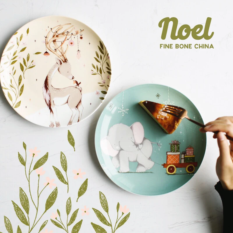 Рождественская Подарочная коробка 8 дюймов керамические тарелки Высокое