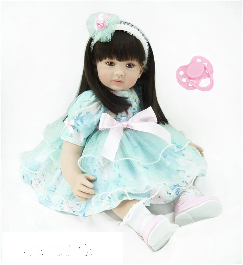 

Кукла реборн силиконовая, как настоящая, 60 см, 24 дюйма, кукла принцесса для маленьких девочек, подарок на день рождения, игрушка для раннего р...
