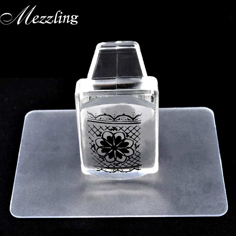 Новые квадратные чистые прозрачные Силиконовые скребки для дизайна ногтей набор