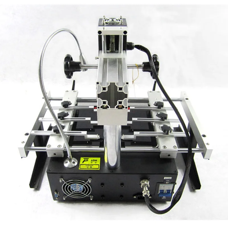 

LY IR6500 Infrared BGA Rework Soldering Station Preheat Area 240*200mm with Reballing Kits 6pcs Jigs 810pcs Direct Heat Stencils