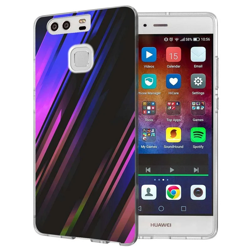 For Huawei P9lite/P8 Lite 2016 2017 Y5 II 2 Y5ii / Y6 Compact Honor 5A LYO-L21 Soft TPU Silicone Pattern Clear Case B015 |