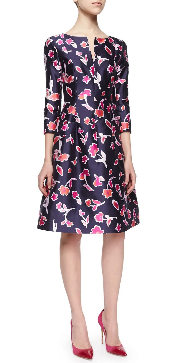 Новинка 2017 года Для женщин Poppy Модные принты трапециевидной формы dres1566 | Женская