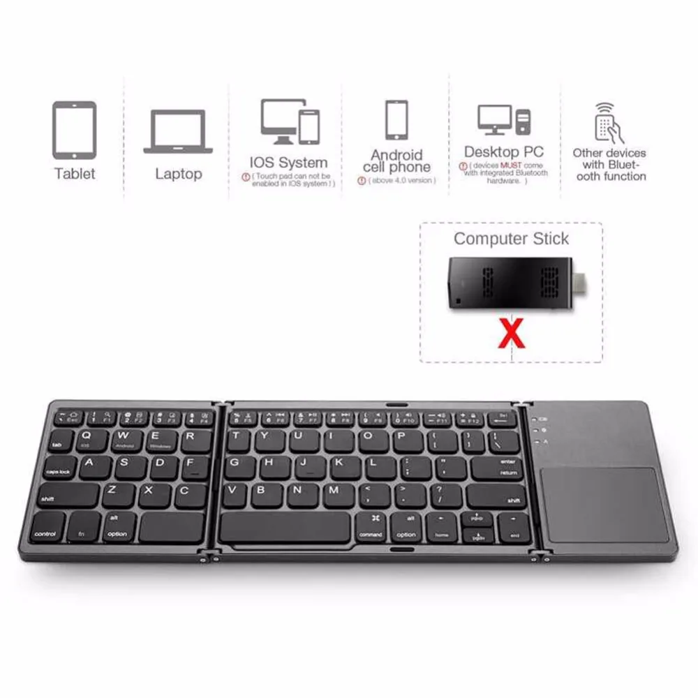 Портативная Складная мини клавиатура с Bluetooth 64 клавиши 1 шт.|Клавиатуры| |