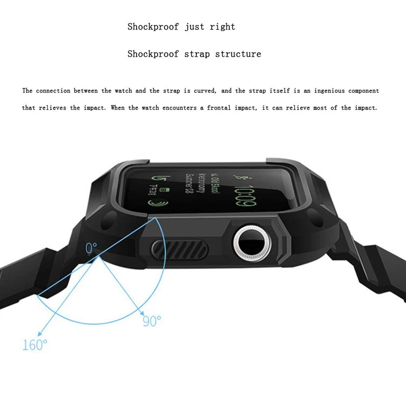 Противоударный защитный чехол для часов Apple Watch 5/4/3/2/1 ремешок 44 мм 40 42 38 iwatch крышка