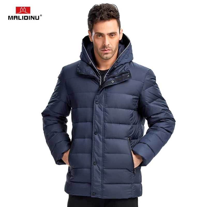 

MALIDINU 2021 New Men Down Jacket Fashion Winter Down Coat Parka 70% Duck Down European Brand Thicken Jacket -30C Free Shipping