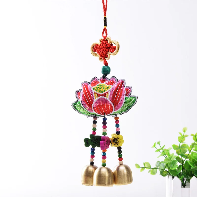 Лидер продаж Сумка с цветочной вышивкой подвеска в виде колокольчика подарок