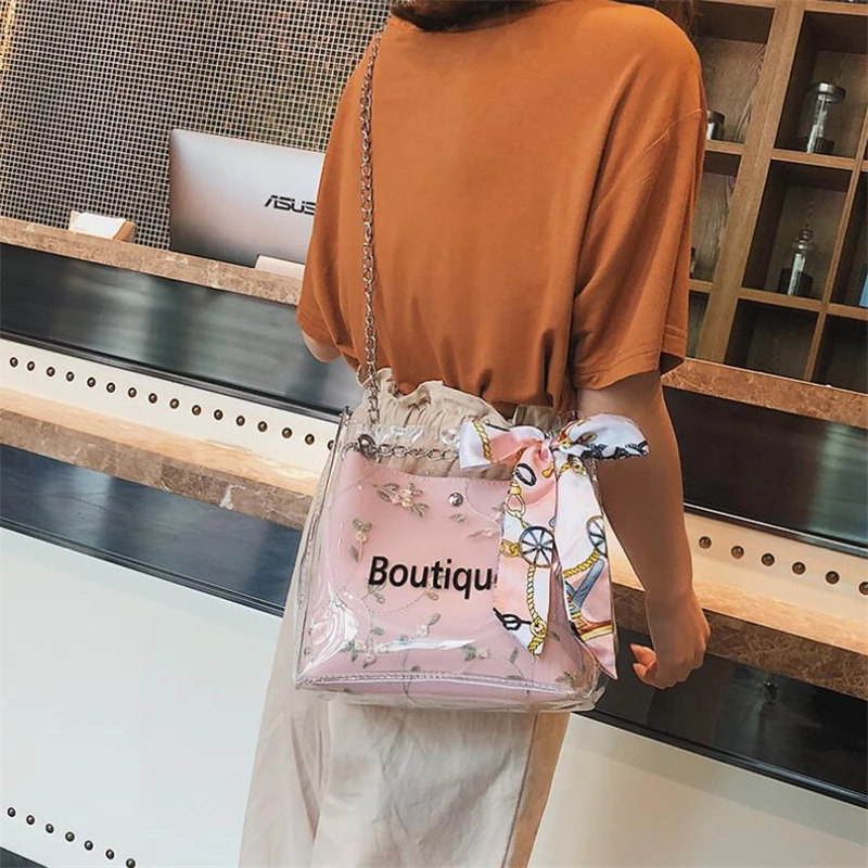 LUISE 2018 женские прозрачные сумки через плечо летняя модная пляжная сумка для