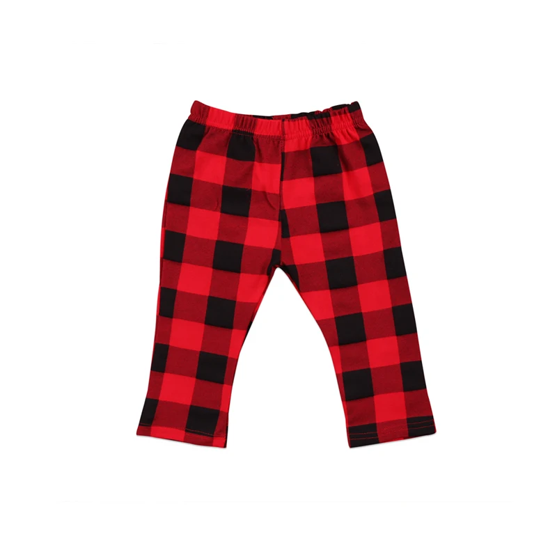 Красные клетчатые хлопковые штаны с эластичной резинкой на талии для