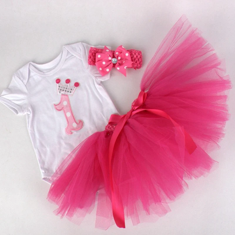 Комплект из юбки пачки и повязки на голову 1 й день рождения|newborn tutu sets|romper tutubirthday
