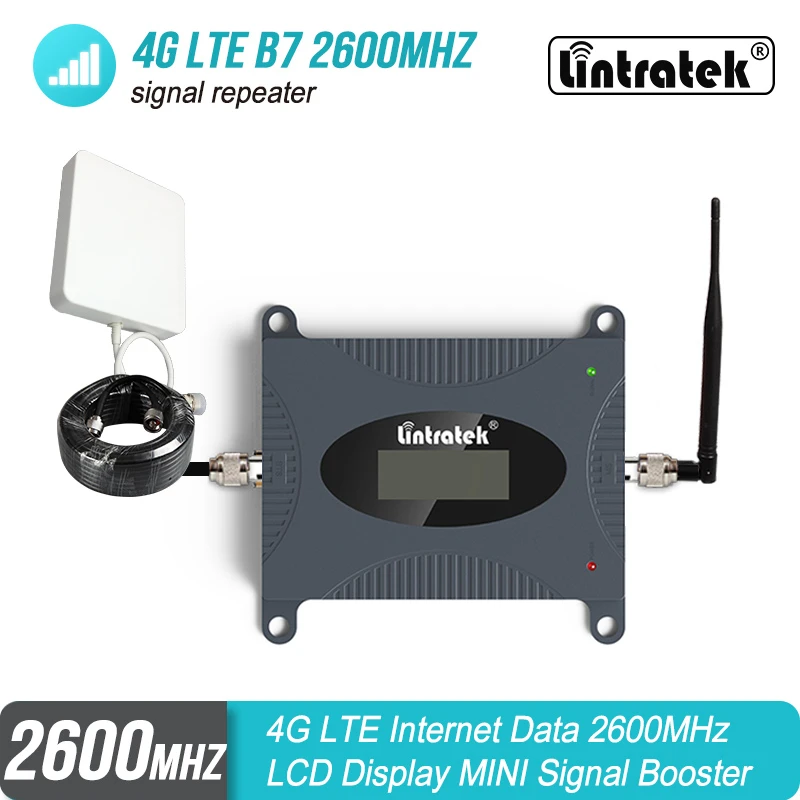 Lintratek 4G LTE B7 2600 МГц усилитель сигнала мобильного телефона Ретранслятор данных