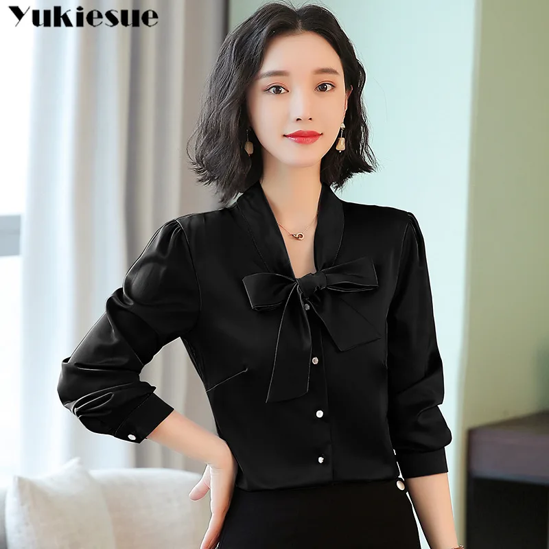 Женская блузка рубашка женские блузы топы и блузки модные 2019 с длинным рукавом