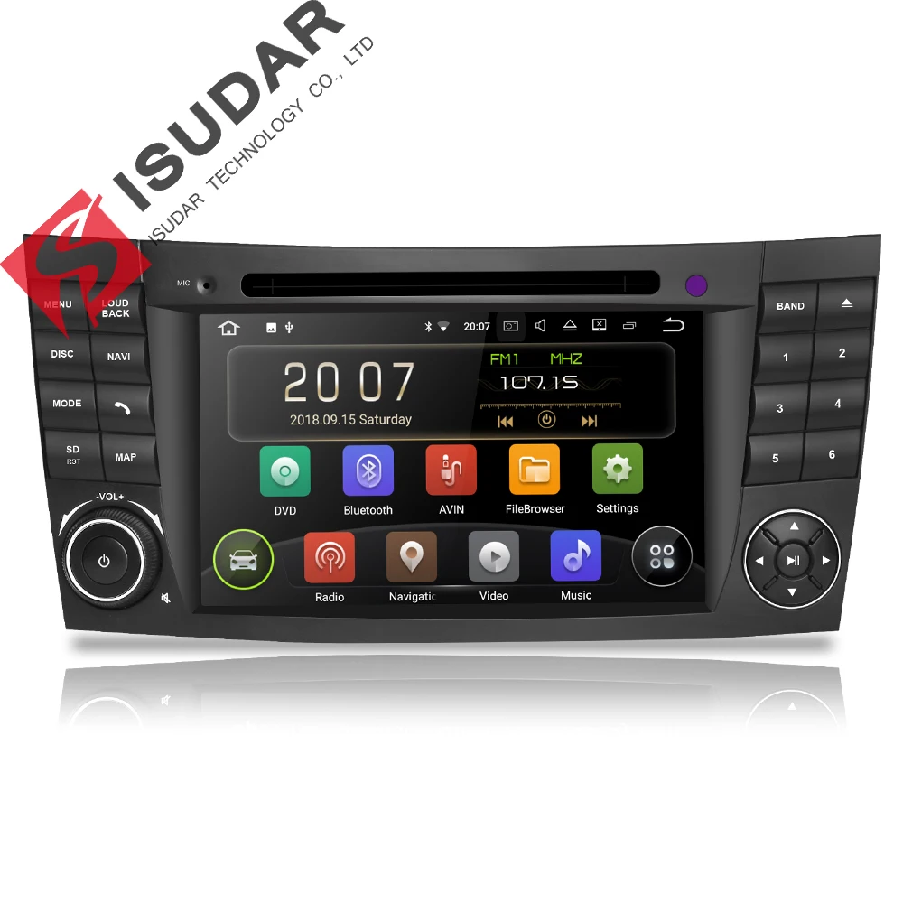 Isudar Автомобильный мультимедийный плеер Android 8.1.0 gps 2 Din DVD Automotivo для Mercedes