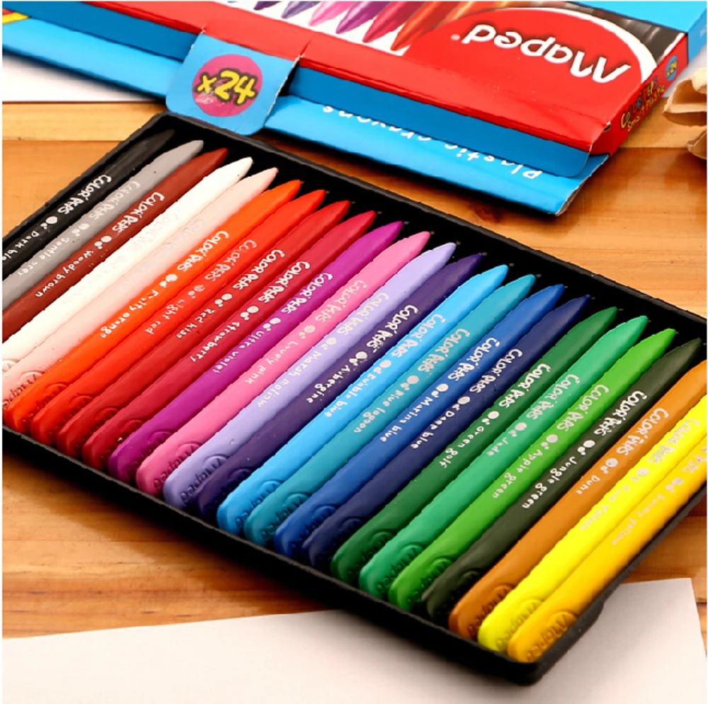 Maped Цвет Pens Пластик Мелки 12/18/24/36 компл. ручки цвет карандаша малыша подарок