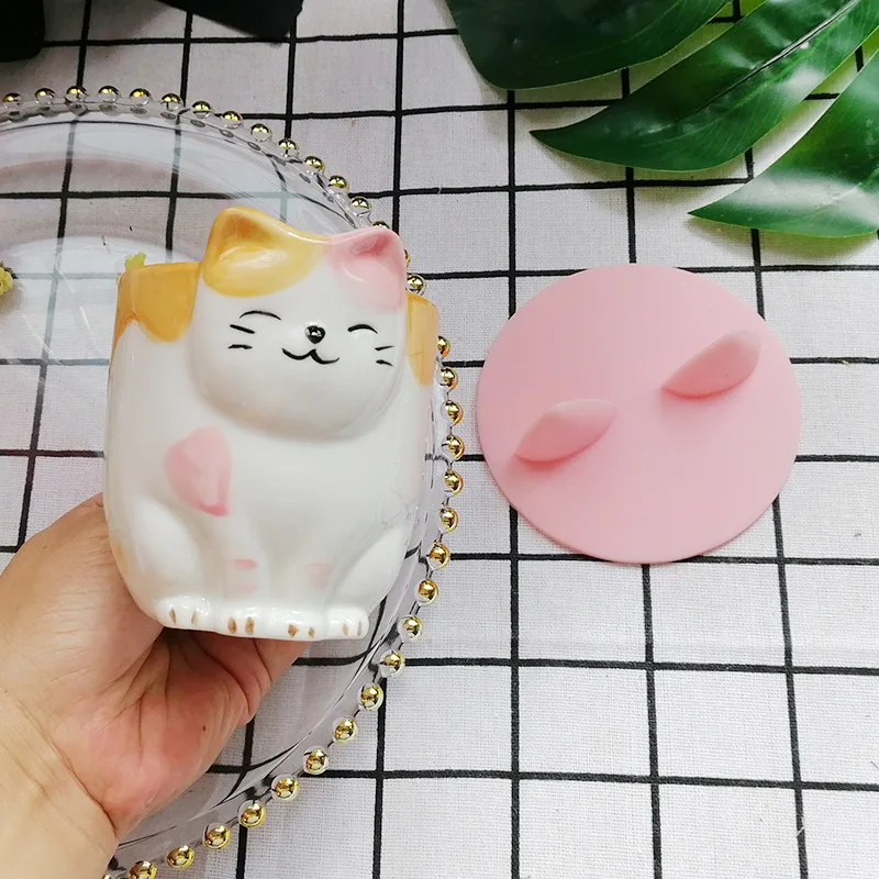 Милая 3D керамическая кофейная кружка с котом, японская фарфоровая чашка с рисунком котенка, чашка для питья сока, кофе, молока, чая, чашка, подарок