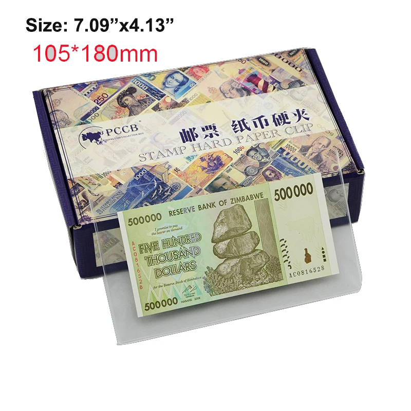 

2 size for choose Banknote sleeve bill/ currency paper money protect storage bag 100pcs/lot --7.09"x4.13" & 7.87"x4.72"