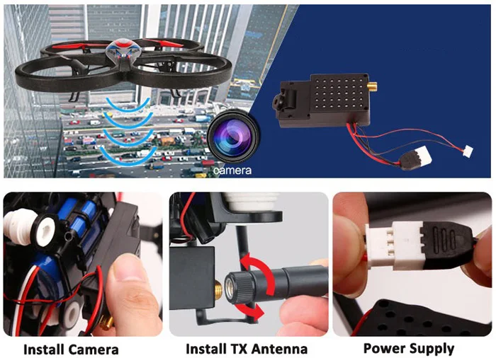 WLtoys V666 5,8G FPV Квадрокоптер с дистанционным управлением 2,4 герц, Радиоуправляемый квадрокоптер с HD Камера RTF