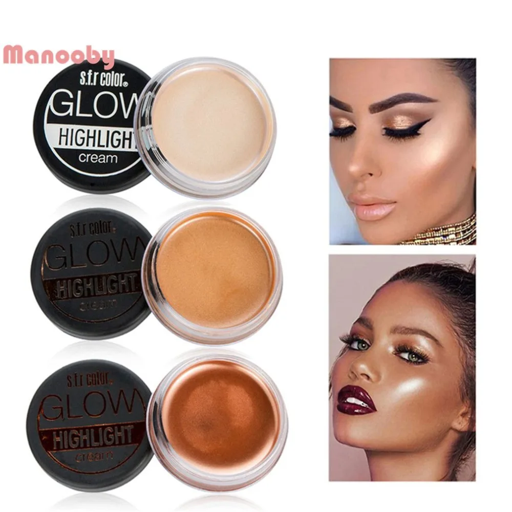 Горячая Maquillaje хайлайтер крем палитра для макияжа с шиммером светящиеся розовые