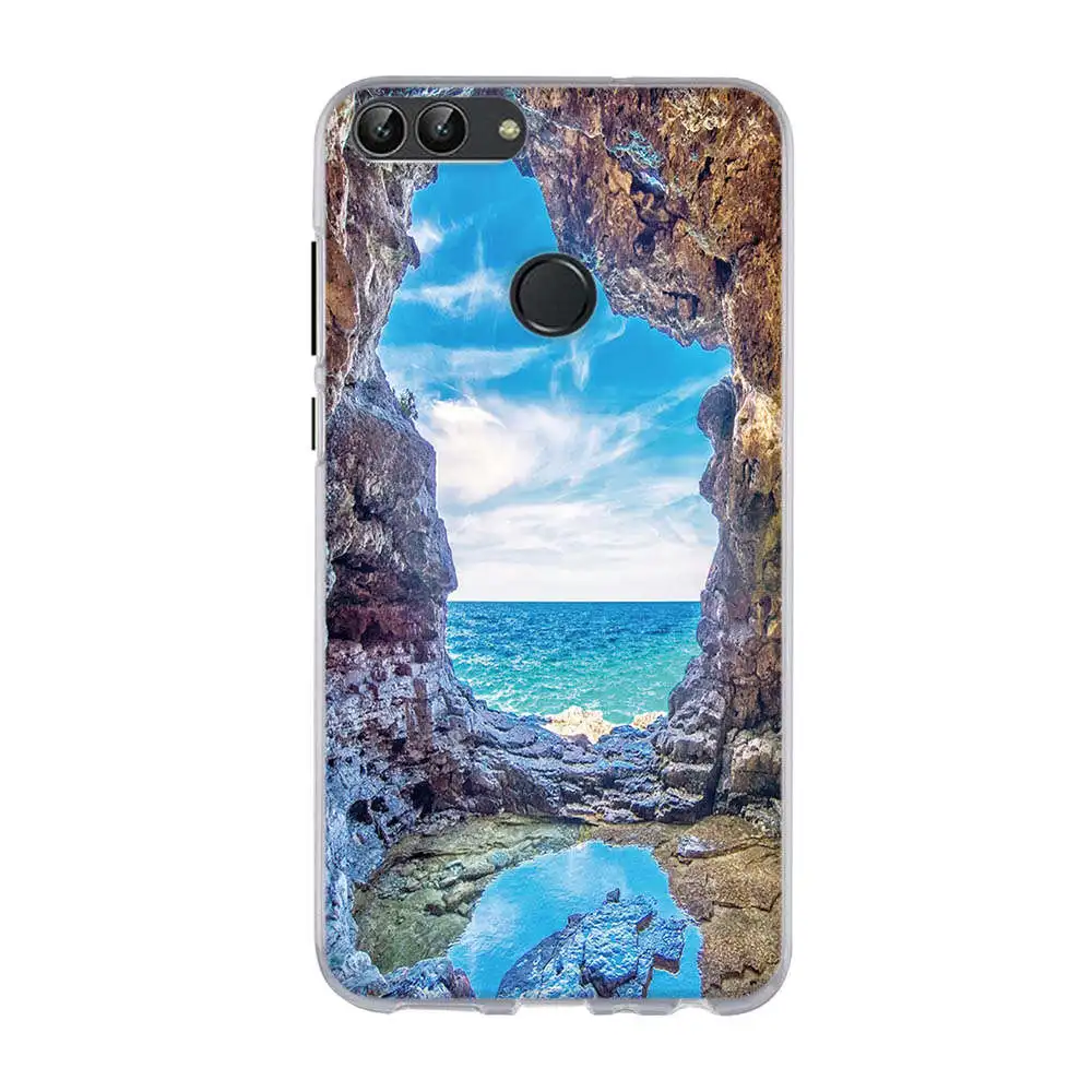 Case For Huawei P smart Enjoy 7S Silicone Phone Cover 7s Print Painted Back Shells Bags | Мобильные телефоны и аксессуары