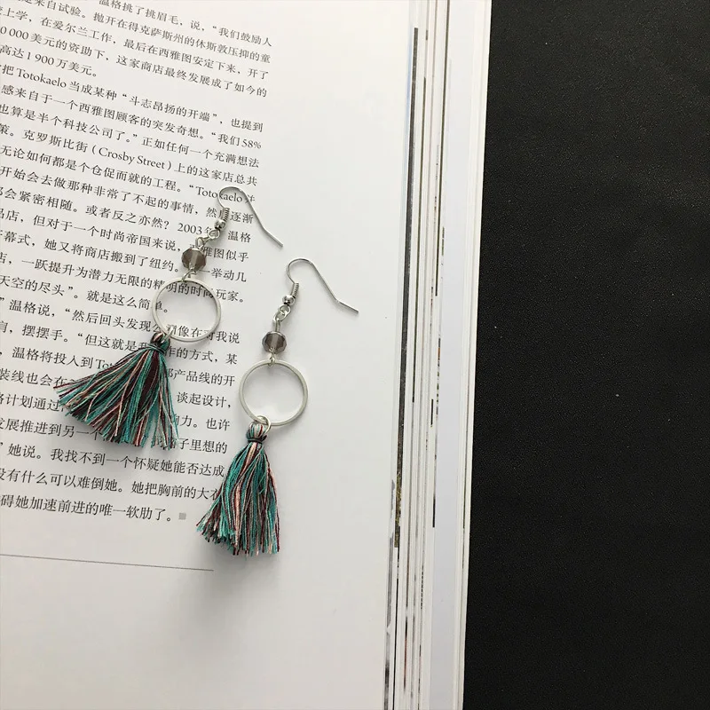 Женские винтажные серьги в богемном стиле уникальные простые с фиолетовыми