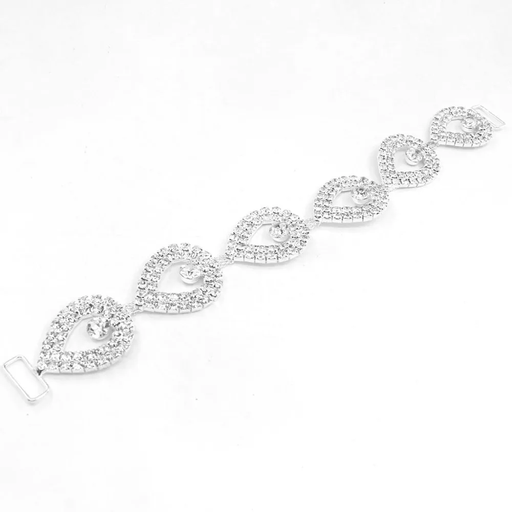 2018 Bikini Rhinestone Chain Buckle Trims Silver Yard Belt Connector For Jewelry Making Diamond Crystal Bodychain Crochet Charm | Дом и сад