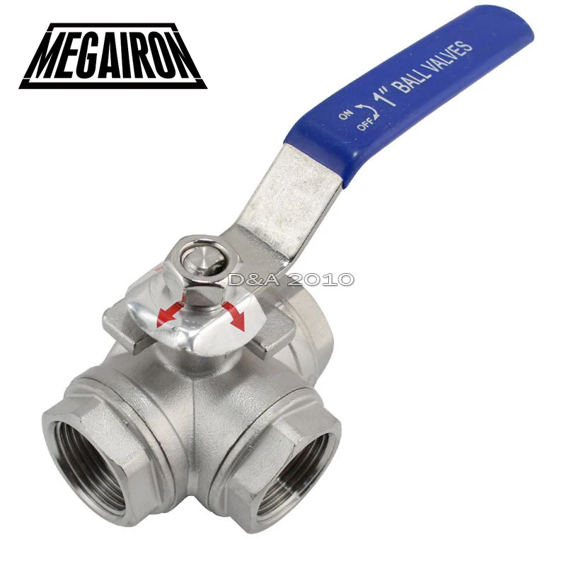 Шаровой кран MEGAIRON BSPT SS316 3 варианта 1/2 дюйма 1 дюйм с виниловой ручкой макс. 3/4 psi|ball